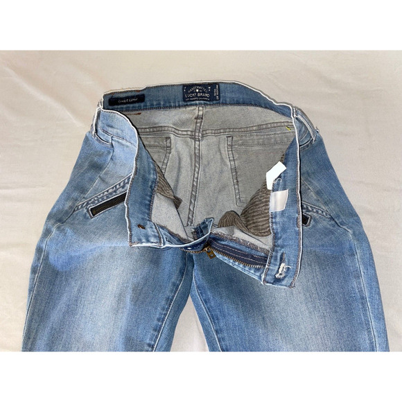 Lucky Brand Charlie Skinny Zip Pocket Stretch Denim Moto Jeans. Size 10, GUC!! - Picture 3 of 5
